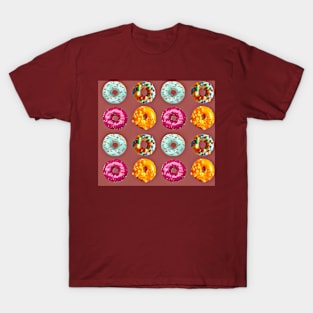 Donuts on brown T-Shirt